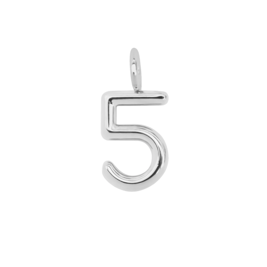 Cyfra 5, posrebrzana