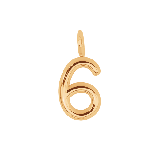 Cyfra 6, pozłacana