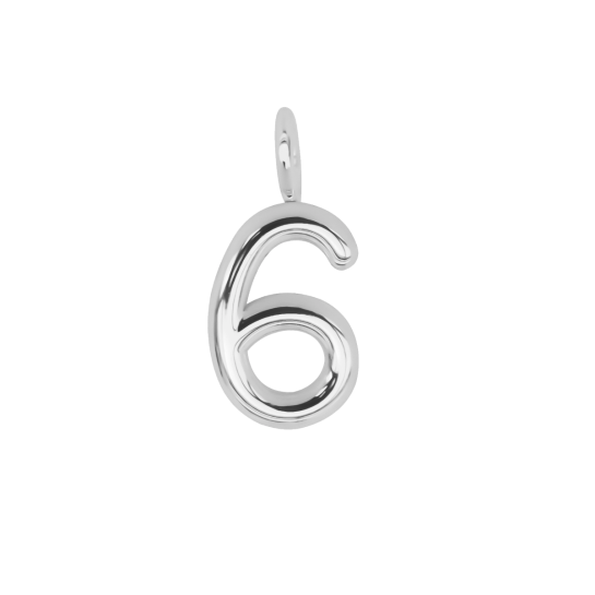 Cyfra 6, posrebrzana