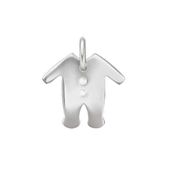 Zawieszka wisząca Śpioszki 1 cm, srebrna
