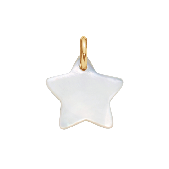 Zawieszka gwiazdka z masy perłowej pozłacana 1,5 cm
