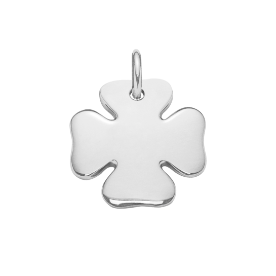 Zawieszka wisząca koniczyna 1,5 cm, posrebrzana