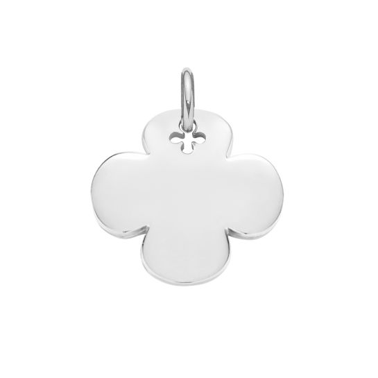 Koniczyna okrągła 2 cm posrebrzana