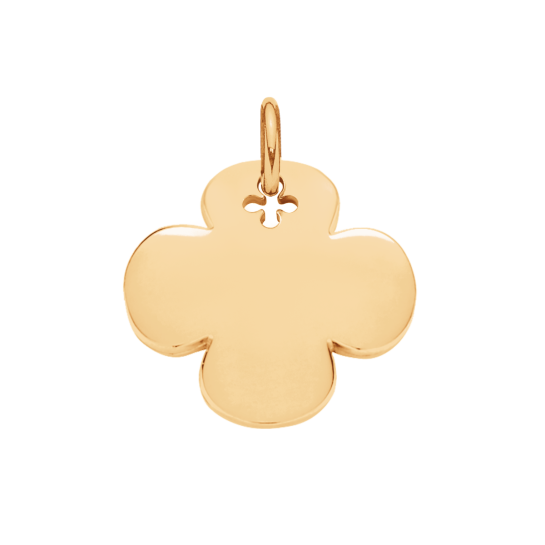 Koniczyna okrągła 2,7 cm pozłacana