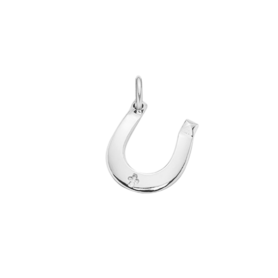 Zawieszka wisząca podkowa 1 cm, posrebrzana
