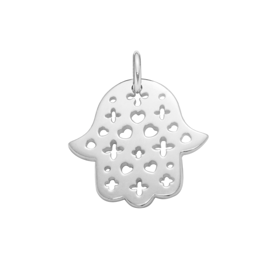 Ręka Fatimy ażurowa srebrna 2 cm