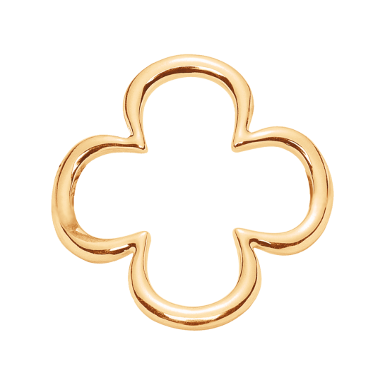 Koniczyna okrągła ażurowa pozłacana 4 cm