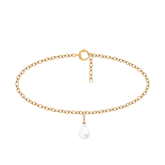 Bransoletka na kostkę z zawieszką Pearls