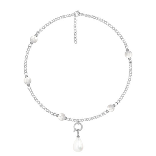 Bransoletka Pearls z zawieszką posrebrzana