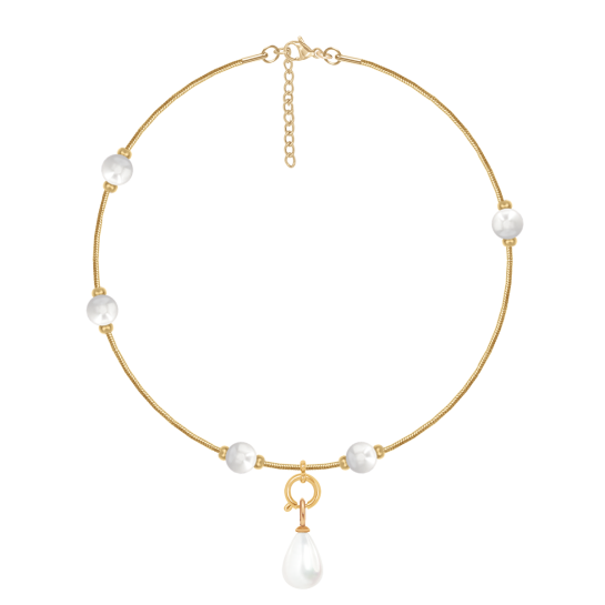 Bransoletka Pearls z zawieszką pozłacana