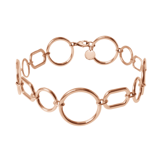 Choker California różowe pozłocenie