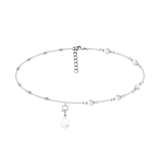 Choker z perłami z zawieszką Pearls posrebrzany