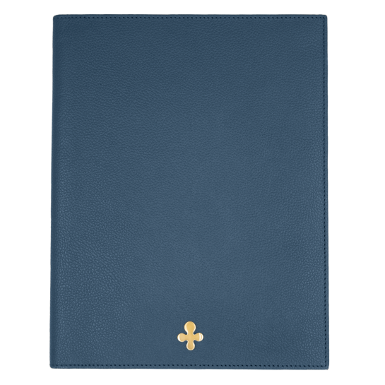 Notes skórzany w kolorze granatowym