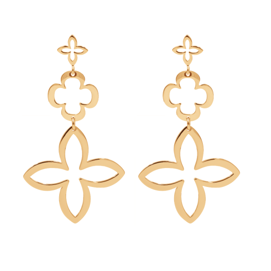 Kolczyki modułowe Lily, pozłacane