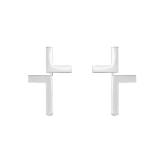 Kolczyki Cross posrebrzane