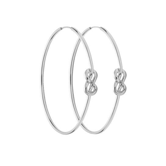 Kolczyki Eternity 4 cm srebrne