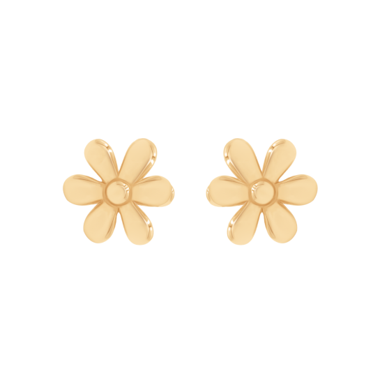 Kolczyki Flowers na sztyfcie pozłacane