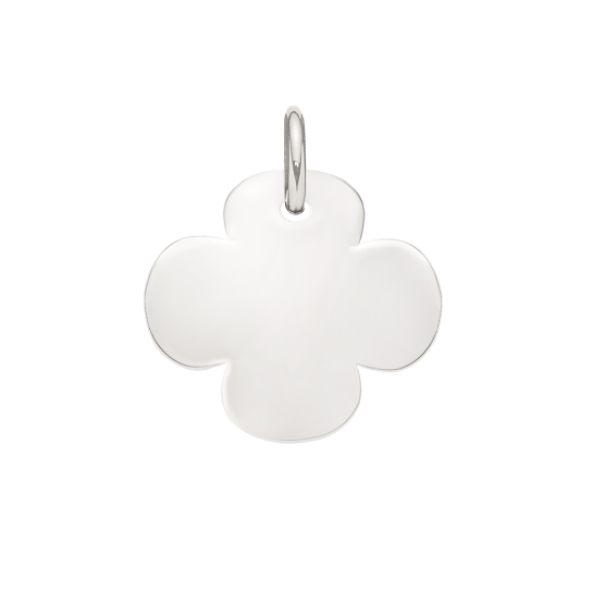 Zawieszka koniczyna 1,5 cm z białego złota próby 585