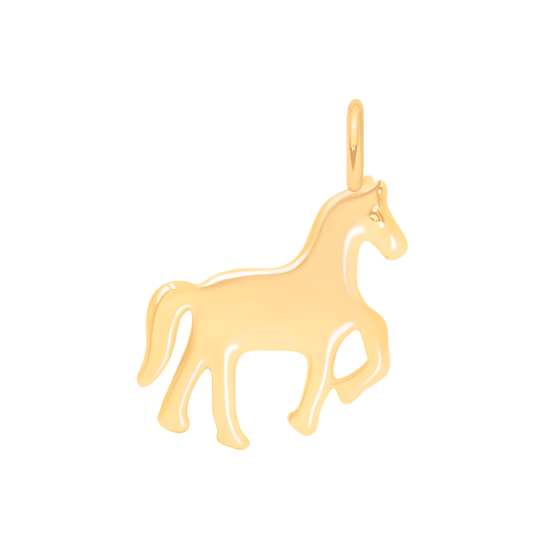 Koń 1,7 cm pozłacany