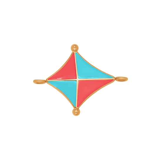 Zawieszka płaska Latawiec 1,5 cm, pozłacana