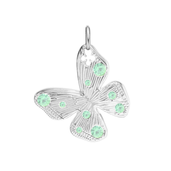 Zawieszka Papillon 2 cm posrebrzana