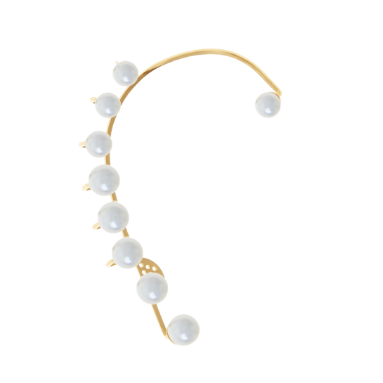 Pearls - nausznica prawa pozłacana