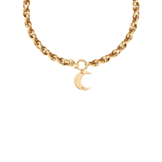 Naszyjnik Łańcuch No.2 o długości 40 cm z zawieszką Lune