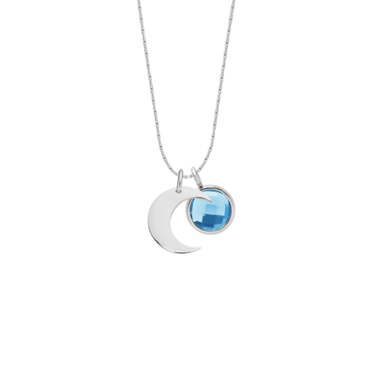Naszyjnik z Lune i niebieskim kwarcem na łańcuszku Sublime