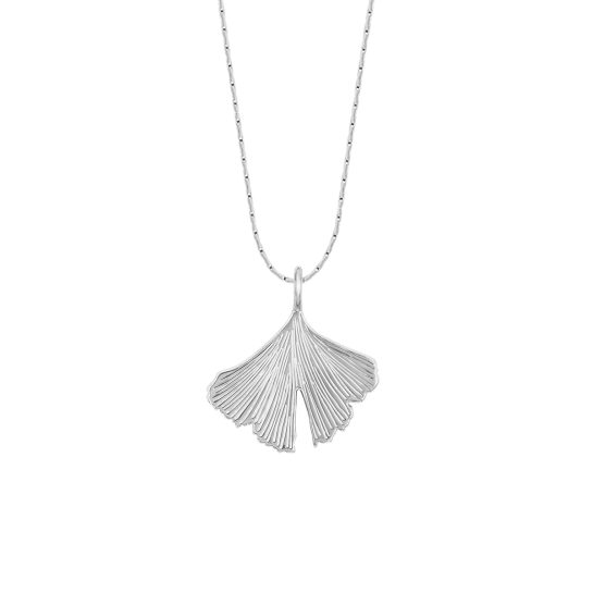 Naszyjnik z posrebrzaną zawieszką Ginko na łańcuszku Sublime