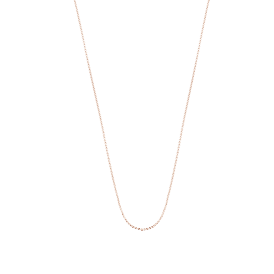 łańcuszek nitka 40 cm, różowe pozłocenie