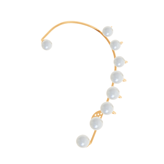 Pearls - nausznica lewa pozłacana