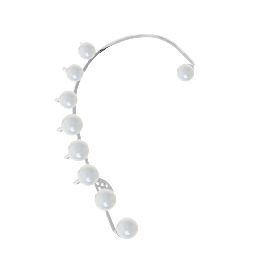 Pearls - nausznica prawa posrebrzana