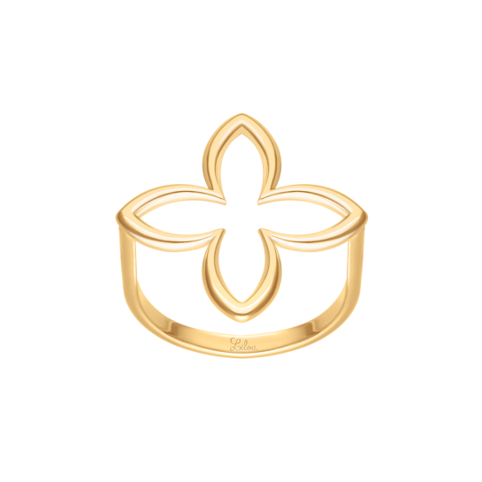 Pierścionek Icons w kształcie lilii pozłacany