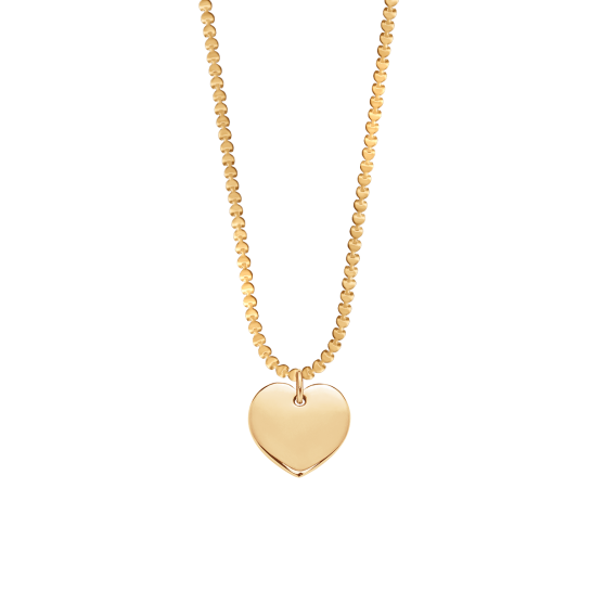 Naszyjnik Hearts z zawieszką serce pozłacany 40+5 cm