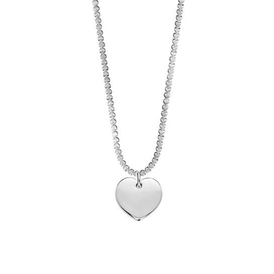 Naszyjnik Hearts z zawieszką serce posrebrzany 40+5 cm