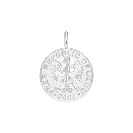 Moneta Szczęścia 1,5 cm posrebrzana
