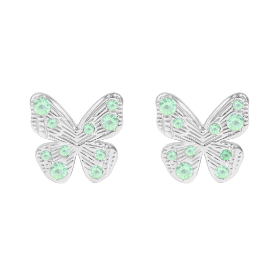 Kolczyki sztyfty Papillon posrebrzane