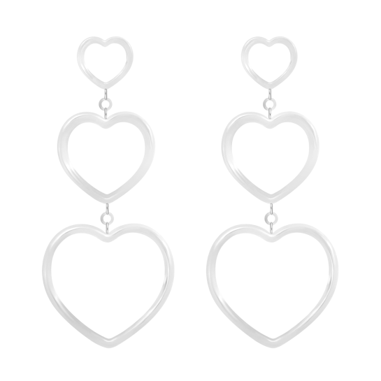 Kolczyki Hearts posrebrzane