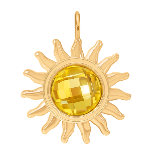 Zawieszka wisząca Soleil 2,2 cm, pozłacana