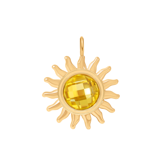 Zawieszka wisząca Soleil 1,2 cm, pozłacana