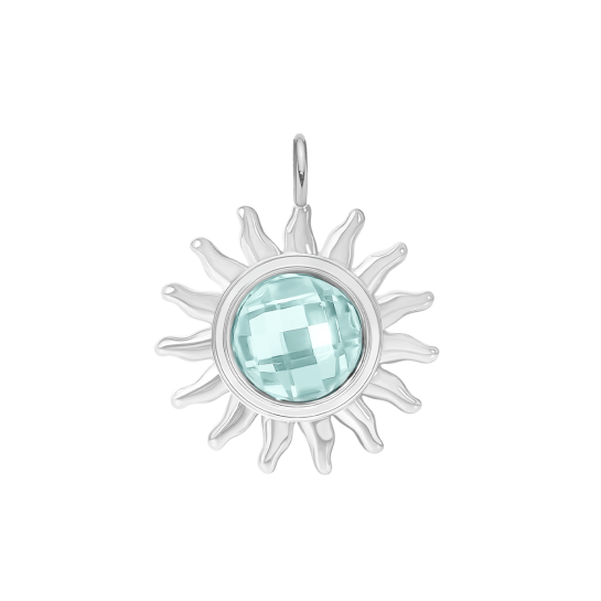 Zawieszka wisząca Soleil 1,2 cm, posrebrzana