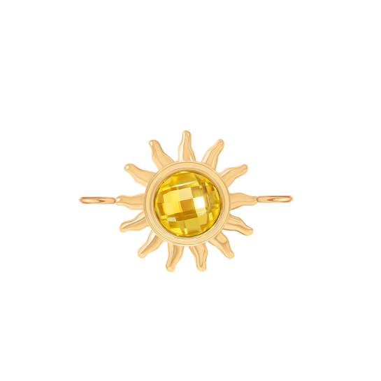 Zawieszka płaska Soleil 1,8 cm, pozłacana