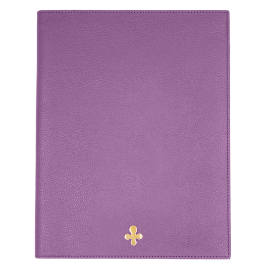 Notes skórzany w kolorze fioletowym