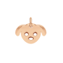 Pink gold-plated dog pendant.