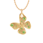 Naszyjnik z zawieszką Papillon 2 cm na cienkim klasycznym łańcuszku pozłacany