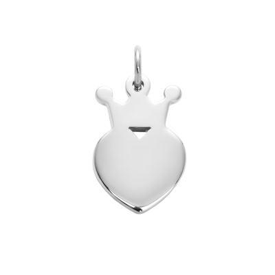 Zawieszka korona King 1,5 cm srebrna