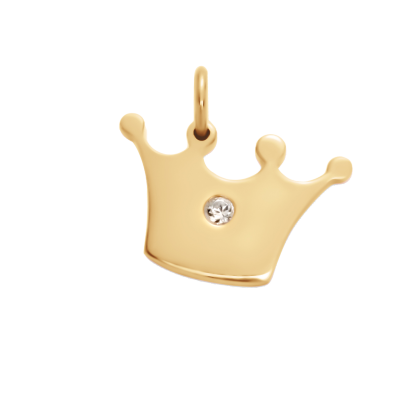 Zawieszka korona Princess 1,5 cm pozłacana