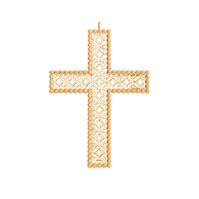 Krzyż Barok 4,5 cm pozłacany