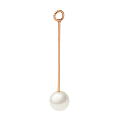 Zawieszka wisząca Pearl Lobe 5,7 cm, różowe pozłocenie