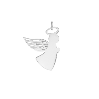 Zawieszka wisząca Aniołek 1,5 cm, posrebrzana